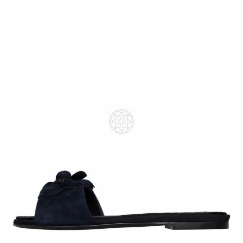 Blue best sale chanel slides