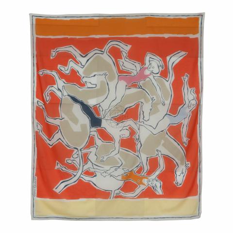 Sell Hermès Choregraphie Equestre Pareo Scarf - Orange