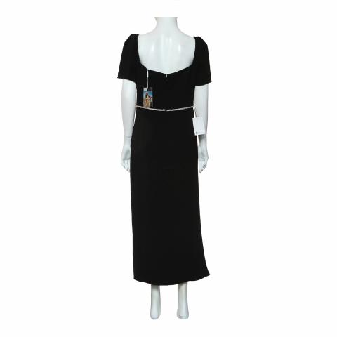 knee length dresses for ladies Black Tailored Crepe Midi Dress  self-portrait-US
