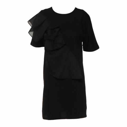 cos mini dress black COS Sleeveless Pleated Mini Dress, Black, 8