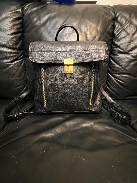 3.1 Phillip Lim Black Leather Backpack with Gold Hardware s-l400.jpg main image 4