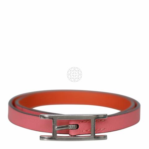 Sell Hermès Behapi Double Tour Bracelet - Peach/Pink