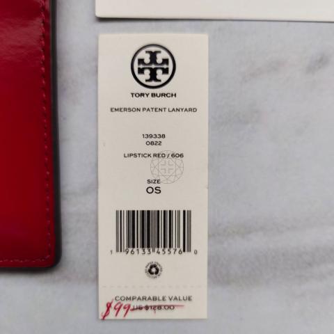 Tory Burch Emerson Patent Lanyard deals (Tory Red)