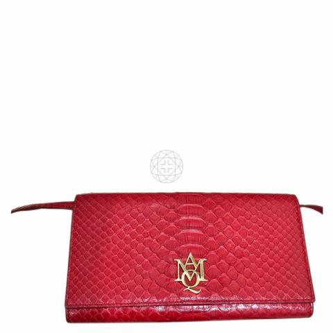 Alexander McQueen Red The Peak Bag Mini With Chain | Lyst