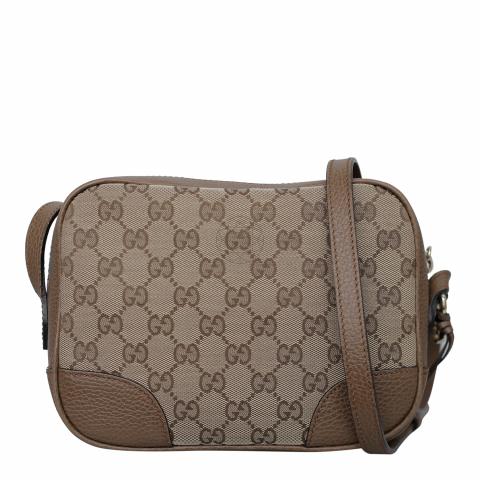 Sell Gucci Bree Canvas Crossbody Camera Bag Brown