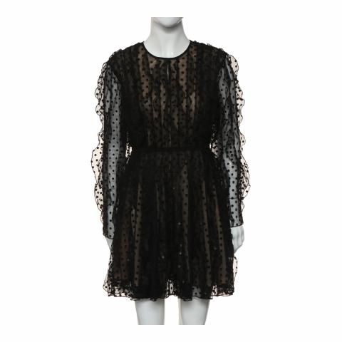 Sell Giambattista Valli x H&M Embellished Swiss Dot Ruffle Tulle Dress -  Black | HuntStreet.com