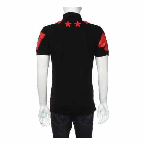 Givenchy black shirt with red stars hotsell