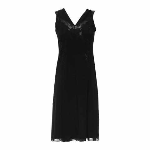 Sell Louis Vuitton Embellished Ruffle Dress with Leather Strap - Black |  HuntStreet.com