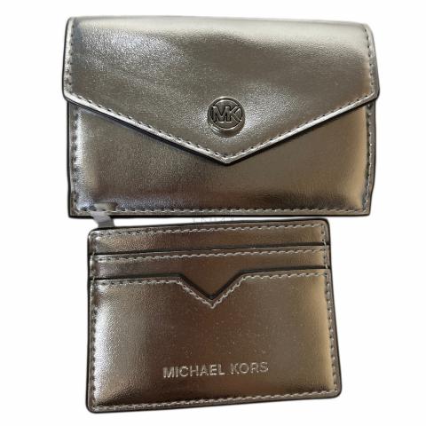 Michael kors silver online metallic wallet