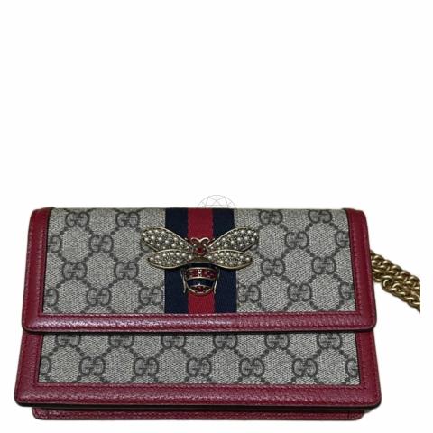 Gucci queen margaret gg clearance supreme wallet on chain