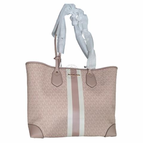 Large logo stripe online tote bag