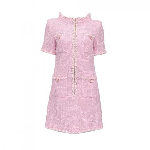 Sell Chanel 19C La Pausa Fantasy Tweed Dress - Pink