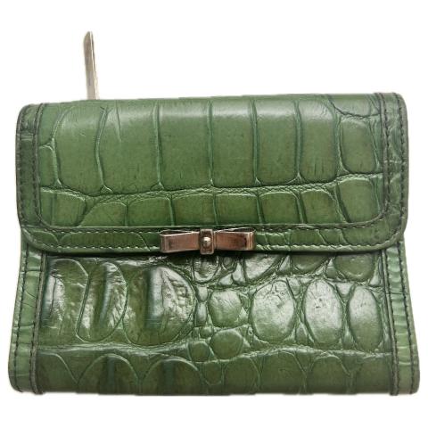 Sell Miu Miu Vintage Embossed Compact Wallet - Green