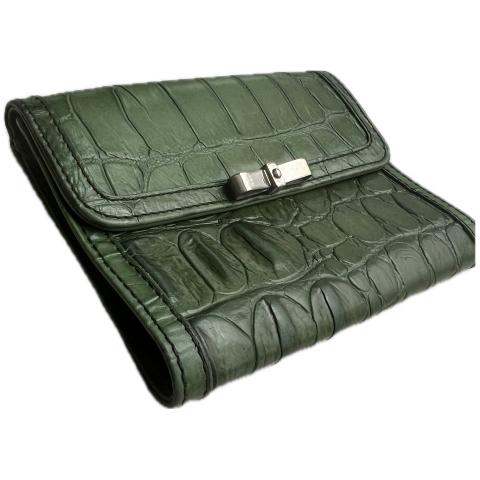 Leather wallet Miu Miu Green in Leather - 44060896