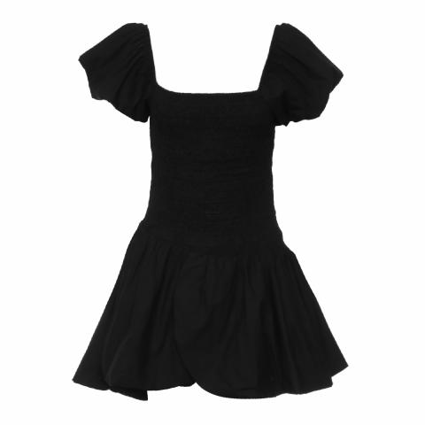 love shack fancy black mini dress Angele Mini Dress for Women in Black, Size: 8, by LoveShackFancy main image 1