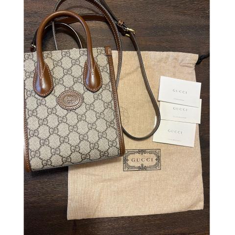 Sell Gucci Mini Tote Bag With Interlocking G - Brown | HuntStreet.com