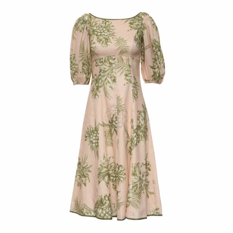 zimmermann green and pink dress Zimmermann Bellitude Cutout Floral-print Linen Mini Dress In Pink,gree -  BOPF