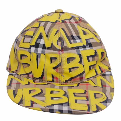 Sell Burberry Graffiti Nova Check Cap Brown Yellow HuntStreet