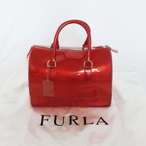 Furla Candy Red store Glitter Satchel