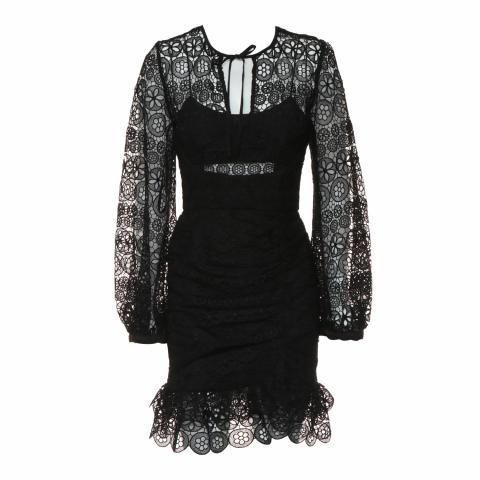 slim fit dress slacks Self-Portrait Lace Collared Maxi Dress – ELLEPTYLTD