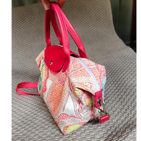 Sell Longchamp Medium Fleur Printed Le Pliage Bag Red/Multicolor