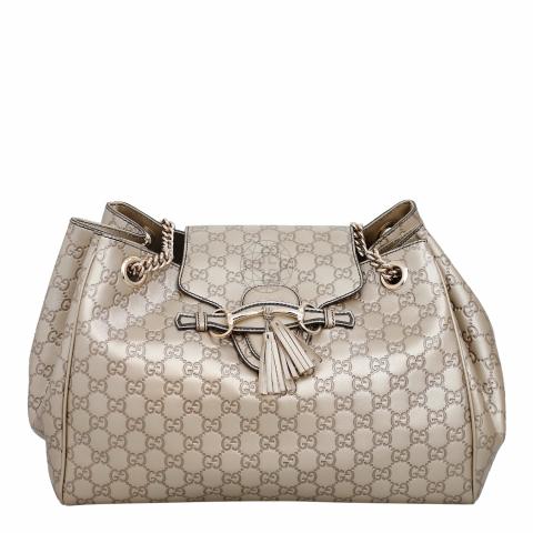 Sell Gucci GG Embossed Shoulder Bag Gold HuntStreet