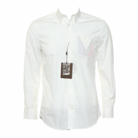 Sell Louis Vuitton V-Pocket Long Sleeve Shirt - White | HuntStreet.com