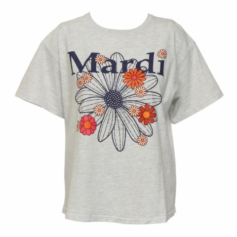 Sell Mardi Mercredi Printed T-Shirt - Grey | HuntStreet.com
