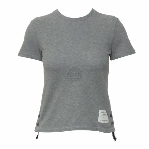 【送料&関税込】Thom Browne Ribbon Logo T-shirt Sell Thom Browne Logo Ribbon Short-Sleeve T-Shirt