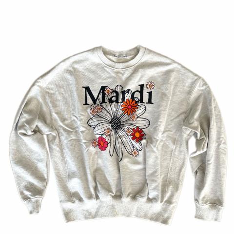 Sell Mardi Mercredi Flower Sweatshirt - Grey | HuntStreet.com