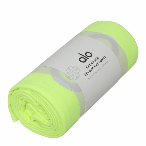 Sell Alo Yoga Grounded No-Slip Mat Towel - Lime Green | HuntStreet.com