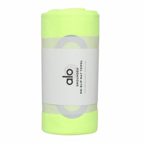 Sell Alo Yoga Grounded No-Slip Mat Towel - Lime Green | HuntStreet.com