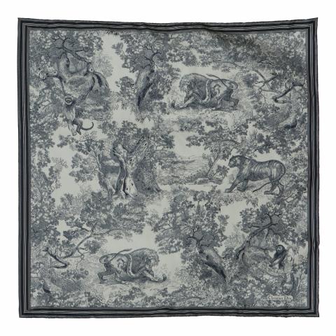 Sell Christian Dior Toile de Jouy Square Scarf 90 - White