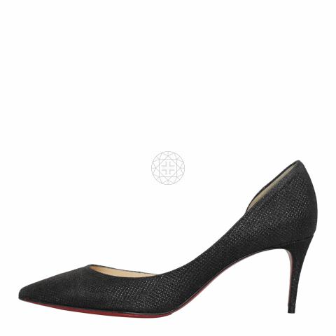 Sell Christian Louboutin Iriza 70 Glitter Tisse Pumps Black HuntStreet