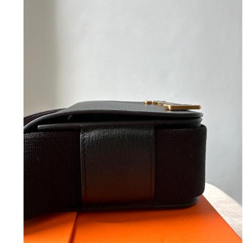 【HERMES】Geta bag ゲタバッグ ブラック Hermes Geta Black Bag , Brand new, in original box with dust