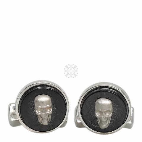 Sell Alexander McQueen Skull Cufflinks Black Silver HuntStreet