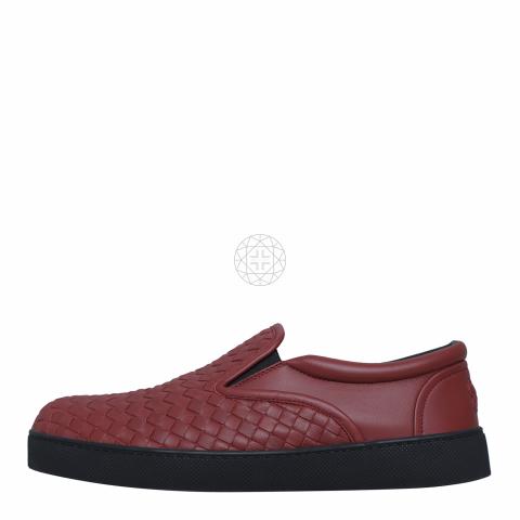 Sell Bottega Veneta Intrecciato Dodger Slip On Sneakers Red HuntStreet