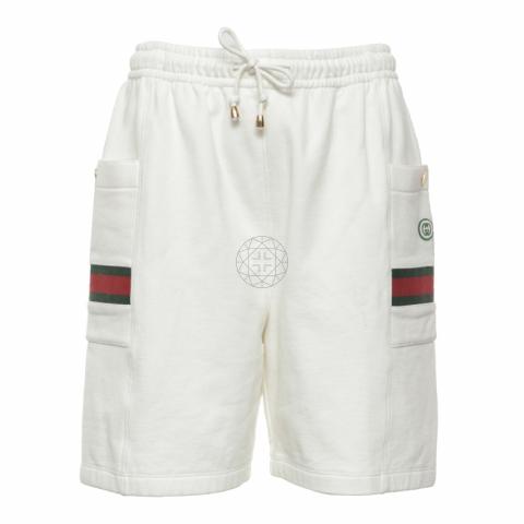 Sell Gucci Striped Pocket Sweat Shorts White HuntStreet