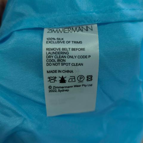 ZIMMERMANN 1884DRS251IVO 関税送料込 Silk mini dress Zimmermann Orange size XS International in