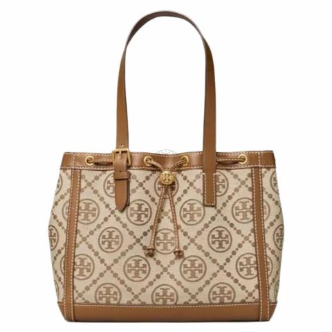 Sell Tory Burch T Monogram Jacquard Small Tote Bag Brown