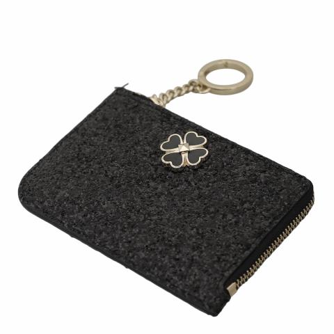 Sell Kate Spade New York Odette Glitter Medium Zip Card Holder Black HuntStreet