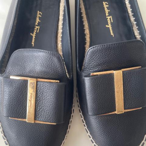 Salvatore ferragamo sannio leather espadrilles fashion