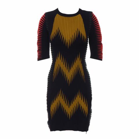 missoni bodycon dress Women's Black Bodycon Dress Long Sleeve Midi Ruched main image 1