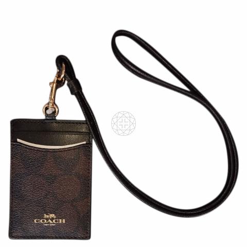Sell Coach Signature Lanyard ID Black Brown HuntStreet
