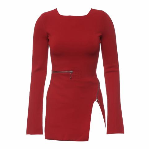 alexander wang red mini dress Alexander Wang crystal-embellished cloud-print Mini Dress | Red