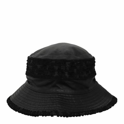 Sell Hermès Chapeaux Motsch Embroidered Leather Bucket Hat - Black