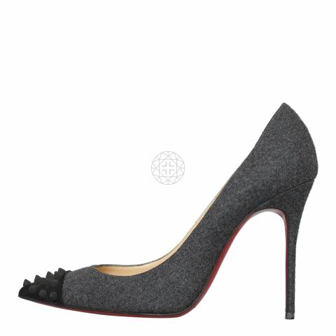 Sell Christian Louboutin Geo Spikes Pumps Black Grey HuntStreet