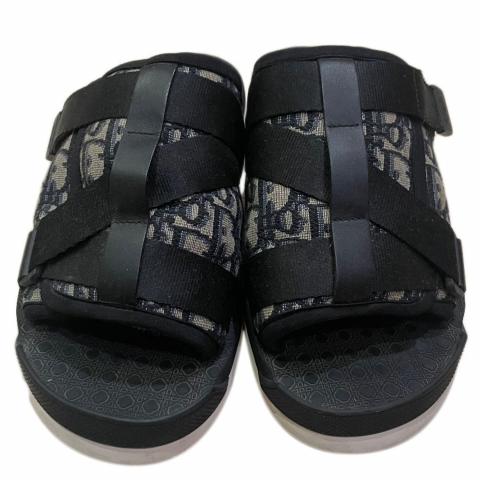 Sell Christian Dior Oblique Jacquard Alpha Sandals - Black