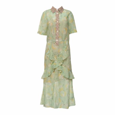 coach green dress WEDTREND Women Green Flower Bridesmaid Dress with Split Front A Line  Ruffled Straps Corset Long Wedding Party Dress