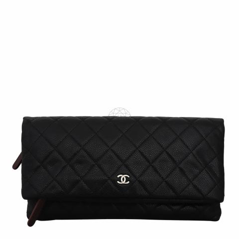 Sell Chanel CC Caviar Fold Clutch Black HuntStreet